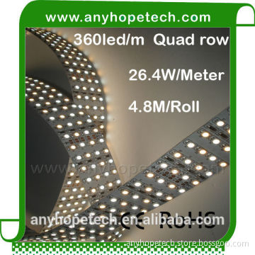 High power High quality 138.24w per roll full color four row 24v led flexible strip light